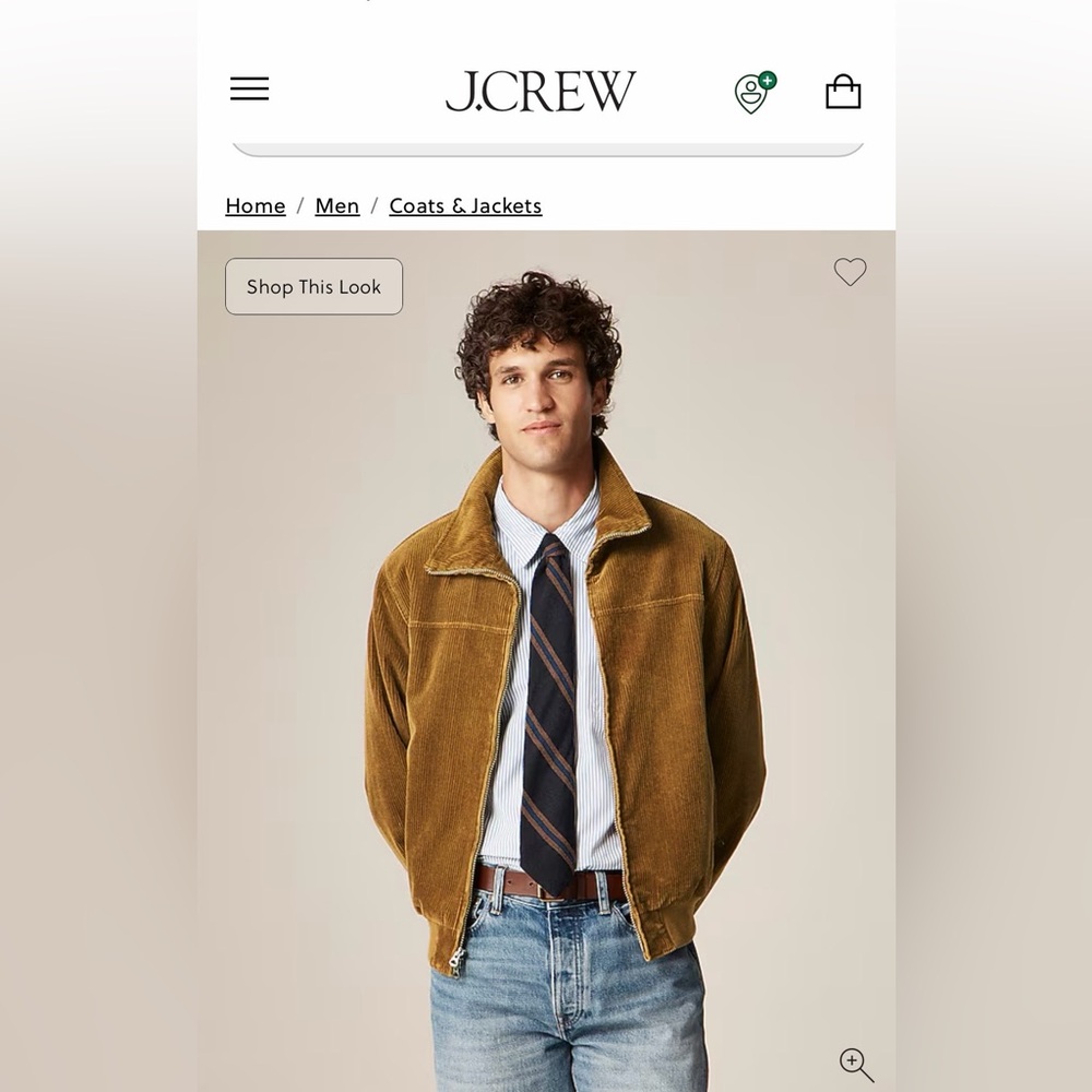 J. Crew Men's Corduroy Jacket in Tan - Picture 2 of 10